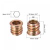 sourcing map M8x13mm Threaded Inserts for Wood Hex Socket Drive