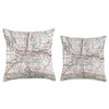 Casper WY Map (1988) Throw Pillow
