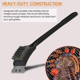 ZINNIAUK BBQ Cleaning Brush Easy to Store Handy Tool Ideal for All BBQ Grill Use in Commercial Kitchen and Residential Homes