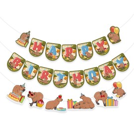 Siberian Husky Happy Birthday Banner Puppy Dogs Party Bunting Banner Funny Husky Theme Birthday Party Decoration