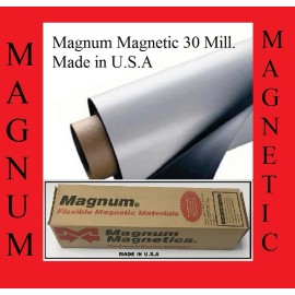 Magnum (2 SHEETS)  Magnum Magnetic 24" x 12" White Car Magnet Sign 30 mil