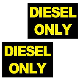SkinoEu 2 x Vinyl Sticker Diesel Only Fuel Yellow Note Fuel Safety Warning Car Sticker Car Tuning B 12 Z*