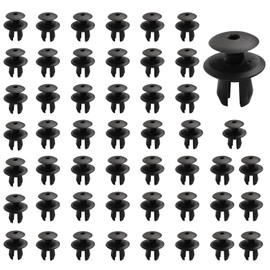 Okaywork 50 x fairing clips, mounting clips, suitable for Volkswagen T4 T5 Transporter Transporter expansion rivets car trim clips, door trim clips (black)