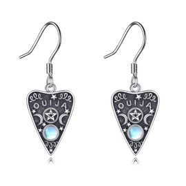 YFN Ouija Necklace Sterling Silver Ouija Board Pendant Triple Moon Goddess Pentagram/Evil Eye Jewellery Witch Gothic Gifts for Women Girls, Sterling Silver, No Gemstone