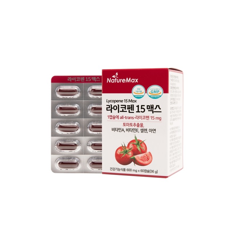 NatureMax Lycopene 15 Max 600mg 60 Capsules / 네이처맥스 라이코펜