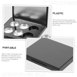 PACKOVE 1Set Empty Eyeshadow Case with Mirror Refillable Compact Organizer for Blusher Concealer and Highlighter for DIY Cosmetics Travel Friendly Makeup Box