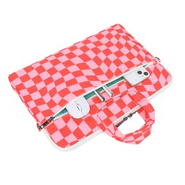 Canvaslove Water Resistant Laptop Shoulder Sleeve Case Bag for MacBook Pro 16 inch and 15.6 inch and 16 inch laptop (Grid)