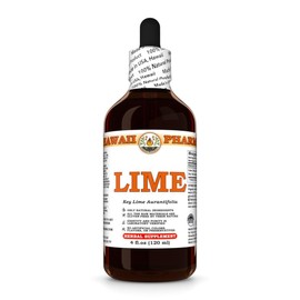 Lime (Citrus Aurantifolia) Dry Peel Tincture, Made in Hawaii, All Natural, Vegan, Pure Liquid Extract - 4 fl.oz