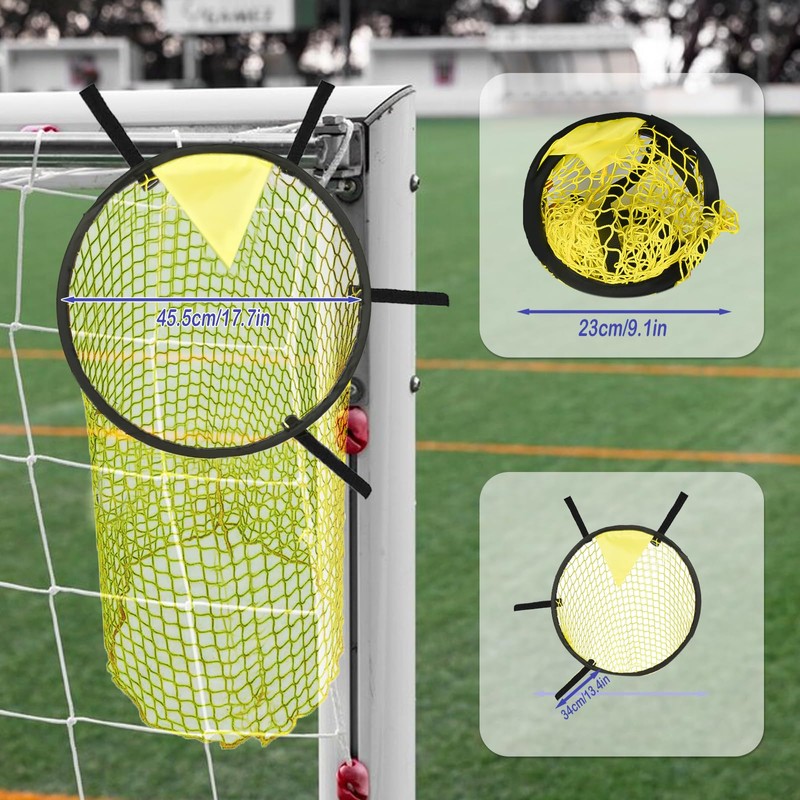 Zequech Pack of 2 base top bins target net, football