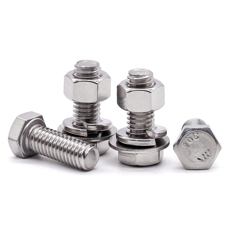 3/8-16 x 1-1/4" Hex Bolts with Hex Nuts and Flat
