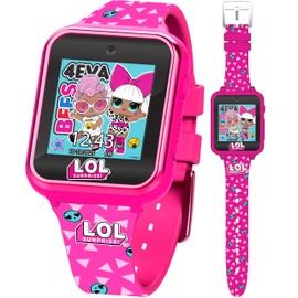 LOL Surprise Touchscreen Exclusive Pink Smartwatch for Kids – Engaging Educational Games, Step Counter, Camera, Alarm & More – Fun & Interactive Timepiece (LOL4264AZ)