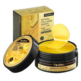 60 Pcs 24K Gold Under Eye Parches, 30 Pares Undereye Mask Para Ojos Hinchados Tratamiento De Ojeras, Almohadillas De Gel De Colágeno Hidratantes Para 