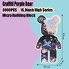 PIANTION Animal Graffiti Purple Bear Micro Building Blocks Set(6000PCS XQ002)