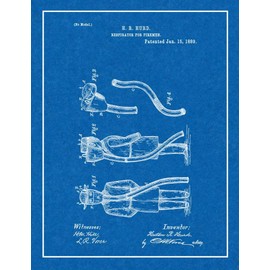 Respirator For Firemen Patent Print Blueprint with Border (5" x 7") M11071