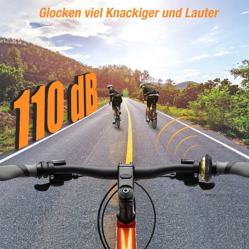 Tavaler Bicycle Bell Mountain Bike, 2024 Innovative Rotating Bell Bicycle,