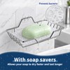 2 Pack soap Holder Shower, Adhesive soap Dish for Bathroom