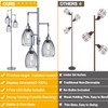 Nintiue Dimmable Floor Lamp, 3 x 800LM LED Edison Bulbs