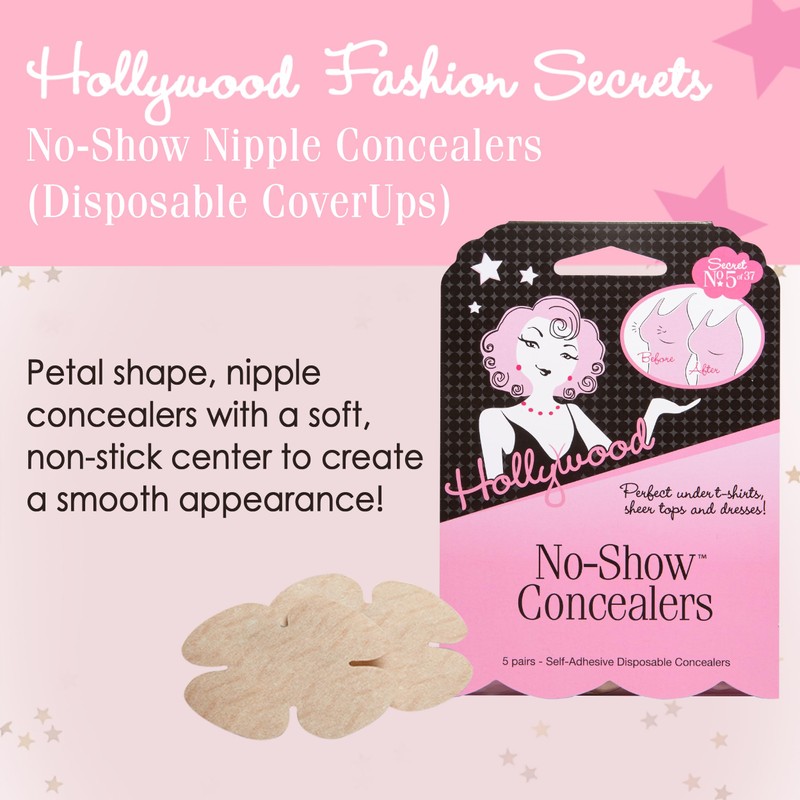 Hollywood Fashion Secrets No-Show Petal Concealers, Lightweight & Disposable Bra