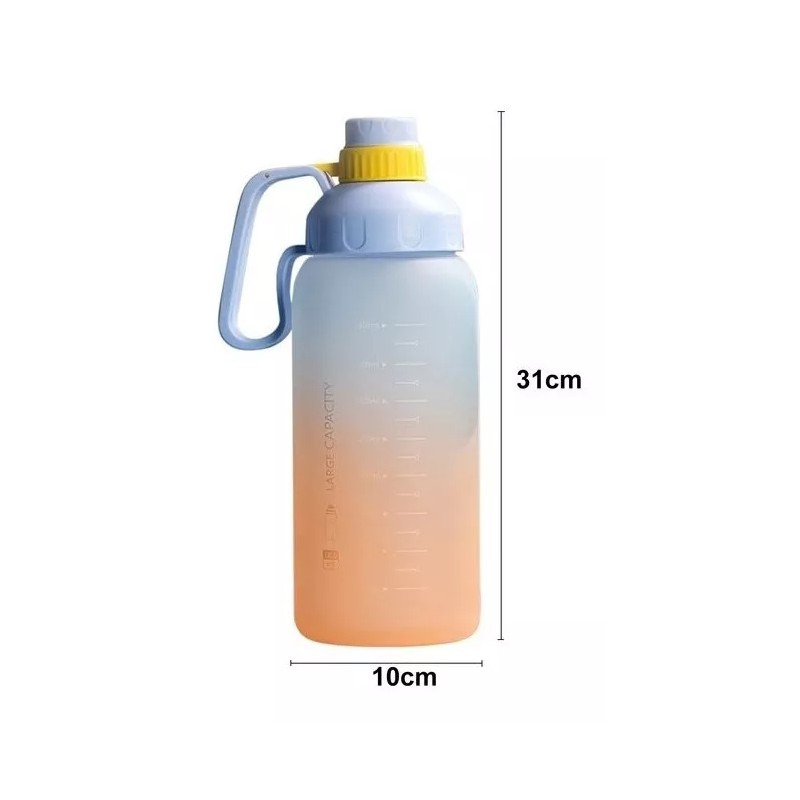 Botella De Agua Deportiva Medio Galon 1.8