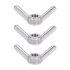 3 Pcs M10 Wing Nuts Stainless Steel Butterfly Nuts Fasteners Parts Screws for Industrial Machines and Systems Electronic Devices