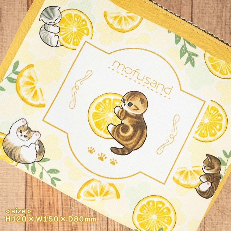 Sunstar Stationery Mofusand Pouch Square Lemon Tea S2322250