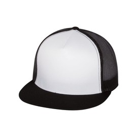 Yupoong Unisex Adult Classic Two Tone Trucker Cap, Black/White/Black, One Size