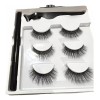 NUUDDEA Kit Pestañas Postizas Magnéticas 3d Con Delineador De Ojos