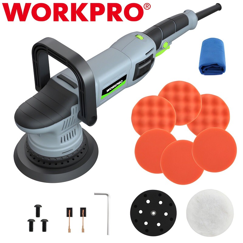 WORKPRO 6" Buffer Polisher 1080W Dual Action Orbital Polish Set