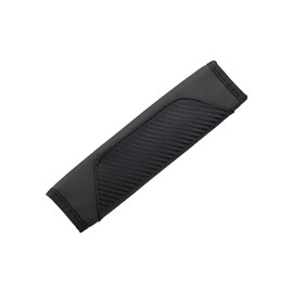 Hihaha 1pcs Car Seat Belt Cover Carbon Fiber Leather Protection Black Durable Material