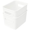 Tatay 7010901 Multipurpose Organizer Basket Set with Lid, 3X White,