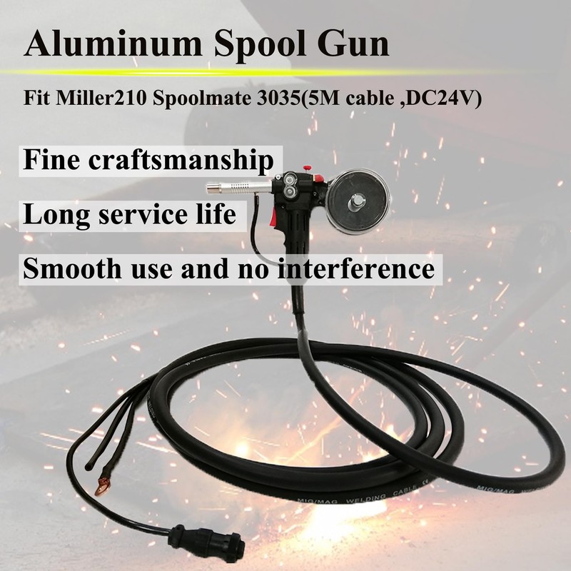 HQHAOTWU Spool Gun Aluminum Welding Spool Gun Fits Miller 210