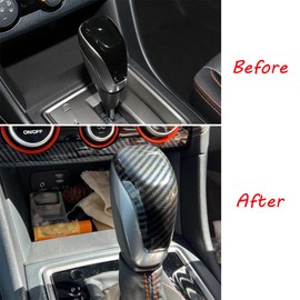 TLIFORT for Subaru Gear Shift Knob Shifter Head Knob Cover Trim for Subaru Forester 2019-2022, for XV Crosstrek Impreza 2018-2022, for Outback Legacy 2020-2022, ABS Carbon Fiber