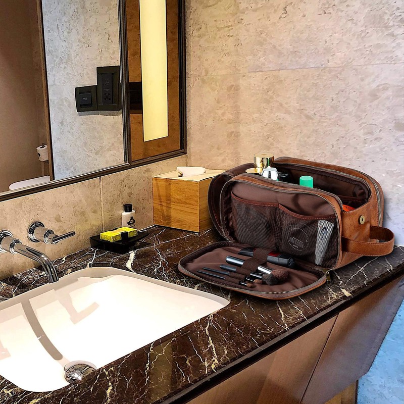 Elviros Toiletry Bag for Men, Large Travel Shaving Dopp Kit