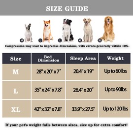 yannayeri 42×32 inch Orthopedic Dog Bed Memory Foam Orthopedic Bed Memory Foam Washable Waterproof Dog Bed with Removable Cover and Nonskip Bottom for X-Large Dogs （Grey）