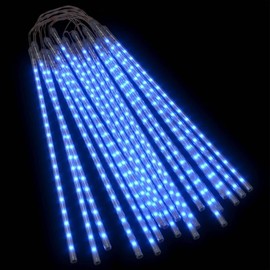 CHARMMA Meteor Light Set of 20 Blue Plastic 19.7 in Light Tubes,Light Ropes & Strings-328555
