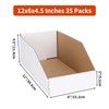 ZBEIVAN Cardboard Storage Bins Boxes 35 Packs 12x6x4.5 Inches, Easy