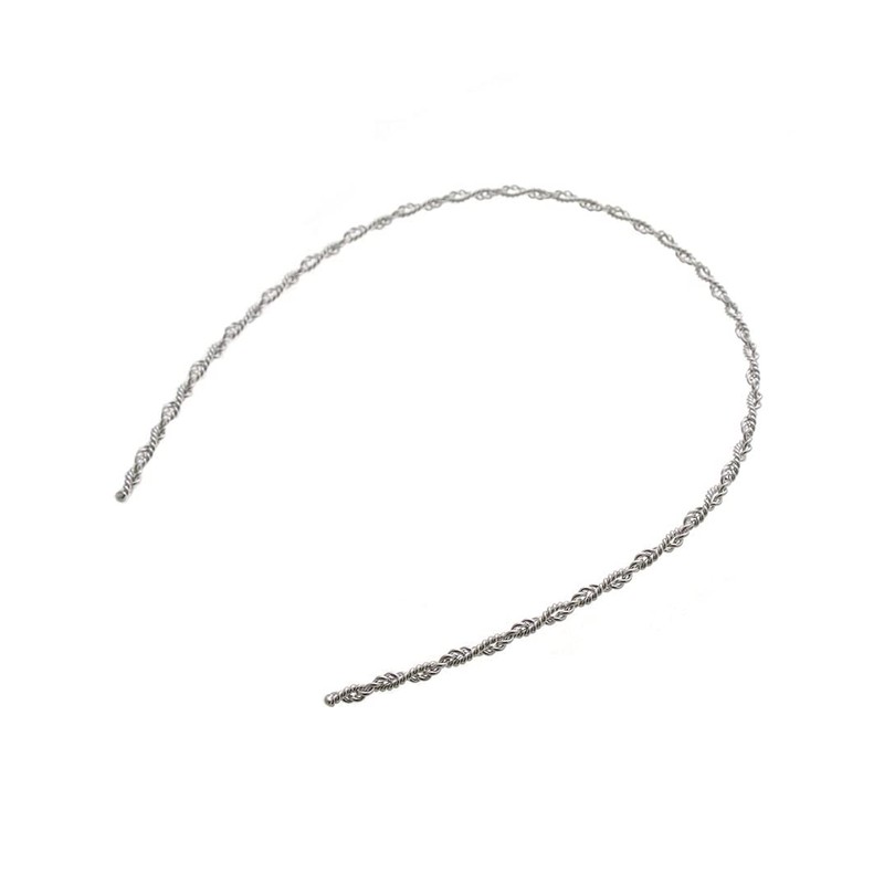 KOBE VINGTAINE HK-265-S Metal Rope Chain Headband, Twist Hair Accessory,
