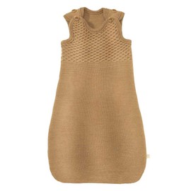 Disana Carrier Sleeping Bag, 1.5 - 2 TOG 0-6 Months 6-12 Months 100% Organic Merino Wool GOTS, IVN Best Newborn Baby Toddler Unisex Baby First Equipment Made in Germany, caramel