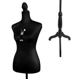 SubSun Female Dress Form with Adjustable Tripod Stand, Women Mannequin Torso Body for Display, Sewing, Decorations, Retail Clothing Shops