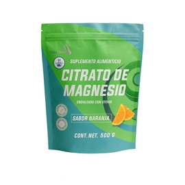 IsaaQuim Citrato de Magnesio en Polvo Sabor Naranja con Stevia  Suplemento Alimenticio 500 g                                                          