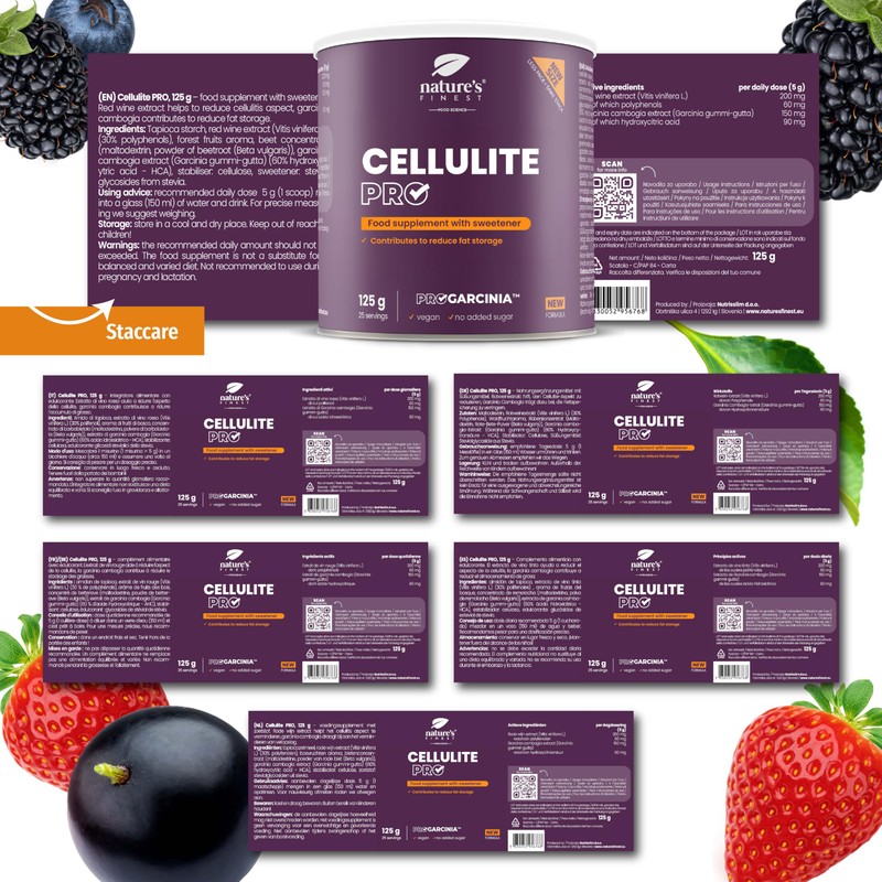 Nature's Finest Cellulite PRO, Integratore in Polvere 125 g