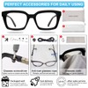 MARE AZZURO Retro Square Reading Glasses Men Large Readers 1.0