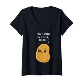 Womens Potatoes I Don't Know I'm Just a Potato V-Neck T-Shirt