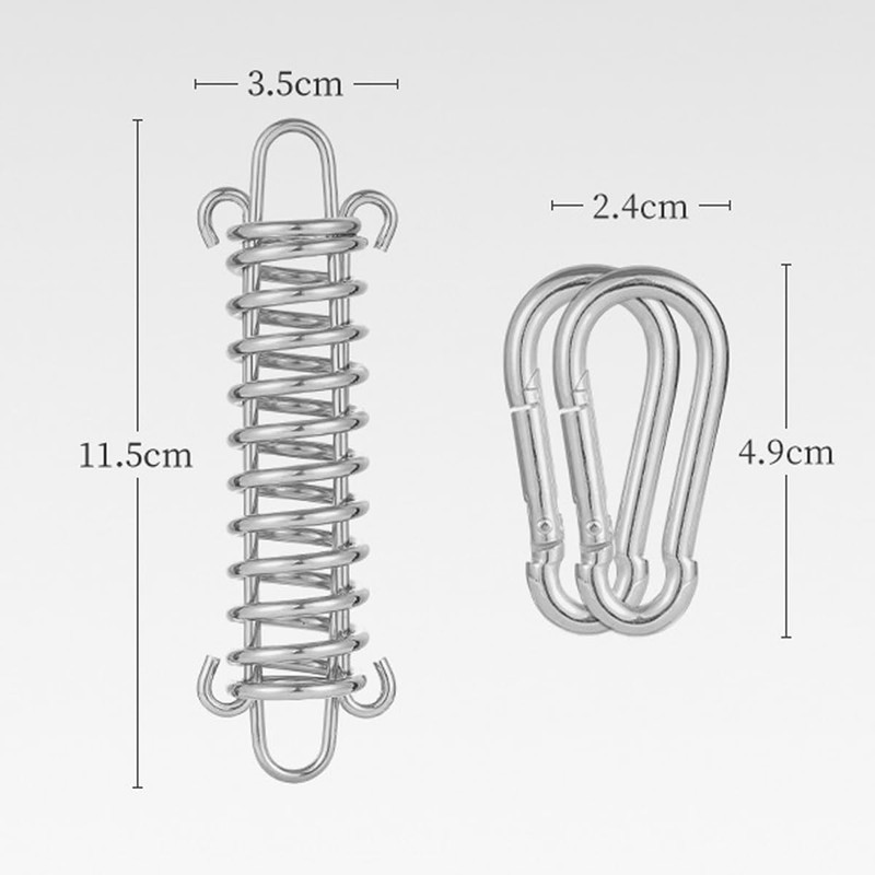 Ubric 4Pcs Stainless Steel Tension Springs Kit Suitable for Camping