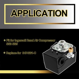 YMT 23474661-C Air Compressor Pressure Switch Fits for Ingersoll Rand Air Compressor SS3 SS5,Pressure Switch Control 95-125 PSI with Unloader Valve and On/Off Lever