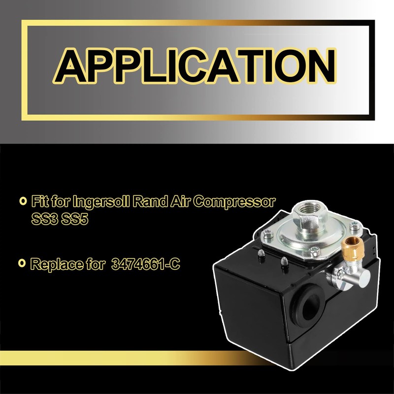 YMT 23474661-C Air Compressor Pressure Switch Fits for Ingersoll Rand