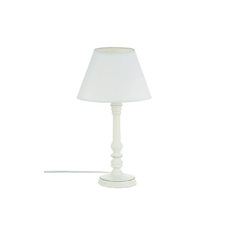 Table lamp - Simple design - Colour distressed WHITE