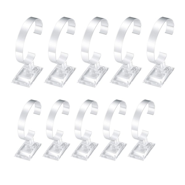PanBeiQiWEU Pack of 10 Watch Holder Watch Stand Holder, Transparent