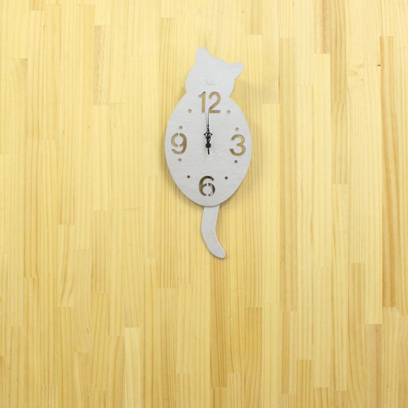 Cat Shade Clock Silver CL – 49 