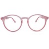 Boise Large Round Blue Light Blocking Glasses (Clear Rose)